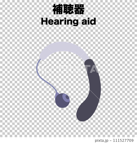 アイソメトリックで描いた補聴器のイラスト 111527709