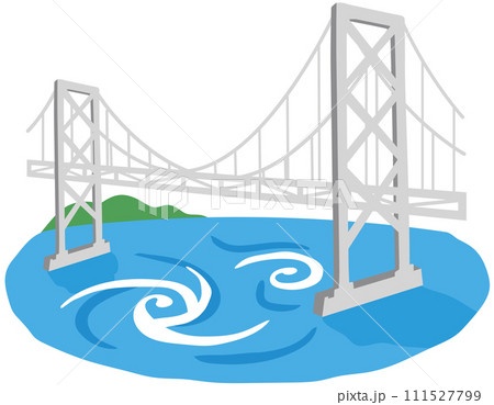 鳴門の渦潮　大鳴門橋　徳島県　観光　素材 111527799