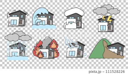 色々な災害のイラスト 色々な災害のイラスト 111528226