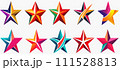 set of abstract colorful star shape icon set 111528813