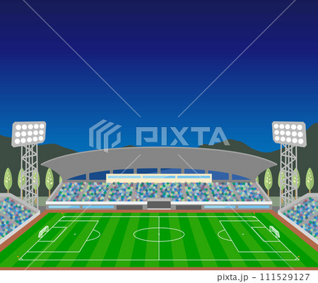 夜のサッカースタジアム 111529127