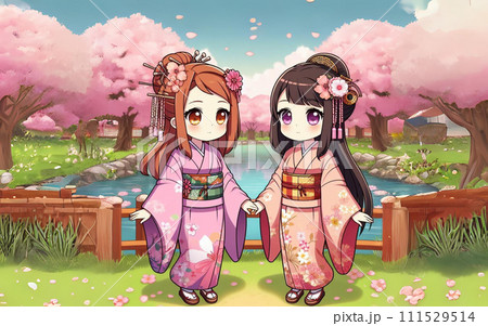 着物の女の子 111529514
