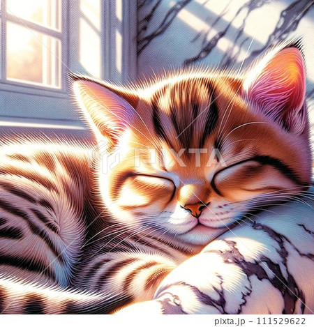 寝てる仔猫　Sleeping kitten 111529622