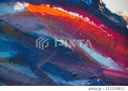 Conceptual abstract picture of a beautiful girl. Conceptual abstract closeup of an oil pastels. Conceptual abstract picture of a beautiful girl. Conceptual abstract closeup of an oil pastels. 111529812