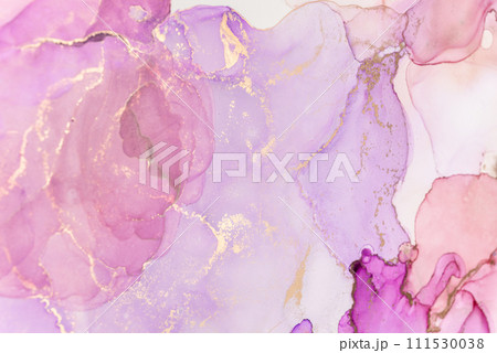 Abstract purple paint background. Acrylic texture with marble patternAlcohol ink. 111530038