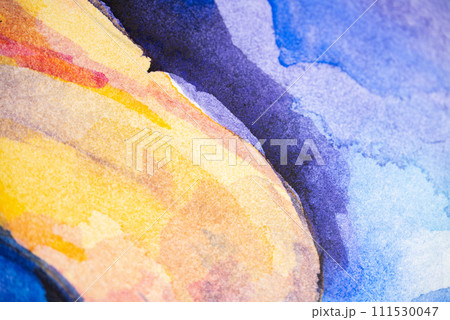 Watercolor wash. Painted in watercolor on a white background. Hand painted watercolor background.  111530047