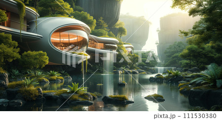 Futuristic city 111530380