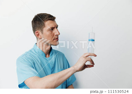Man hygiene health background adult man care bottle clean caucasian treatment person young 111530524