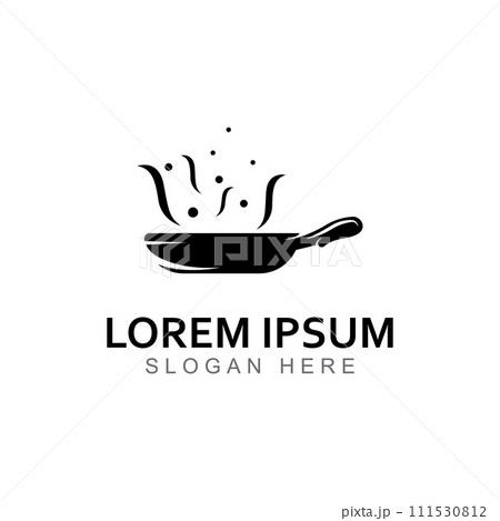 Logos for cooking utensils, cooking pots, spatulas and cooking spoons. Using a vector illustration template design concept. 111530812