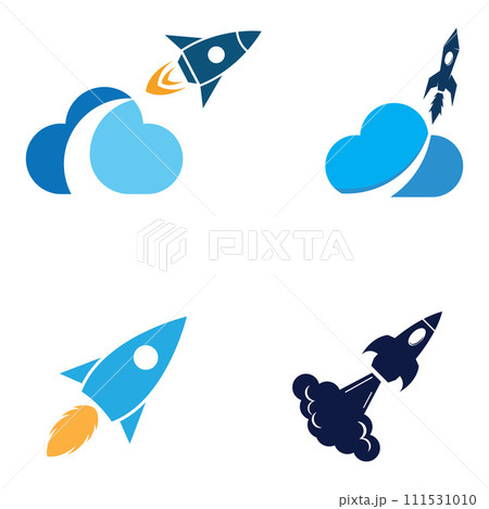 Rocket logo and symbol design vector illustration Rocket logo and symbol design vector illustration 111531010