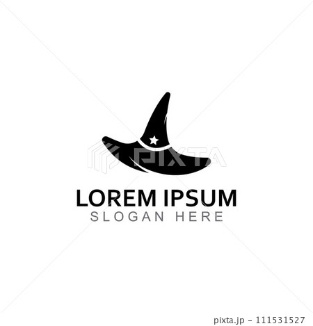 Wizard cap logo .By using vector design concept illustration template. Wizard cap logo .By using vector design concept illustration template. 111531527