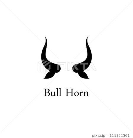 Bull's head horn logo. Using a vector illustration template design concept. Bull's head horn logo. Using a vector illustration template design concept. 111531561