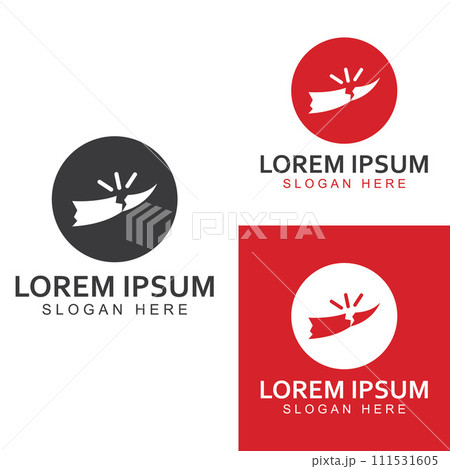 Bull's head horn logo. Using a vector illustration template design concept. 111531605