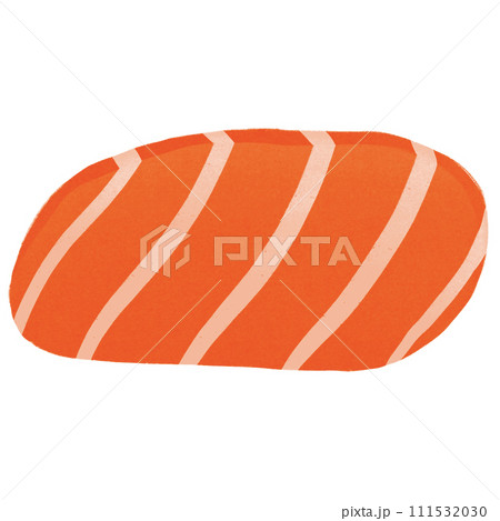 Salmon Sashimi Cartoon illustration Salmon Piece 111532030