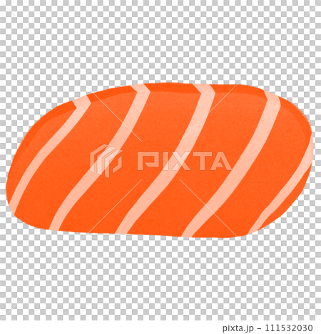 Salmon Sashimi Cartoon illustration Salmon Piece 111532030