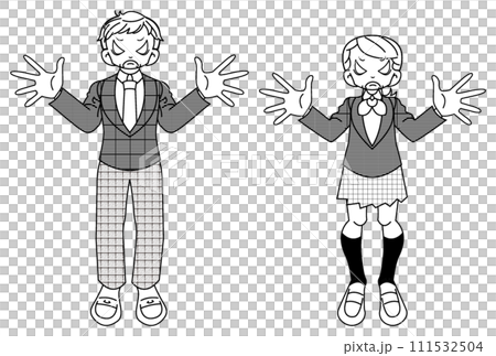 リアクションする学生 111532504