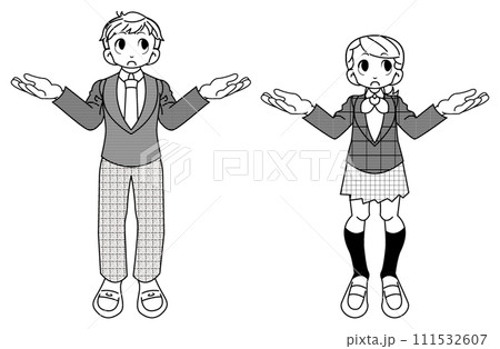 リアクションする学生 111532607