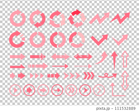 矢印　ピンク 111532889