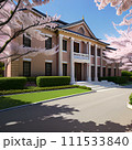 学校と桜 111533840