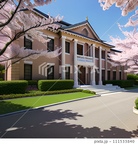 学校と桜 学校と桜 111533840