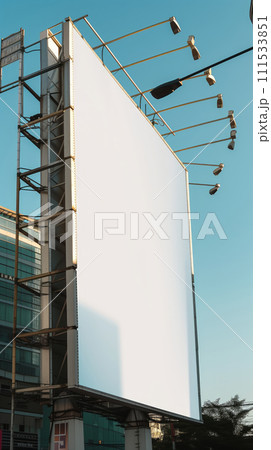 AI-generated content. Large Blank Billboard, Urban Landscape 111533851