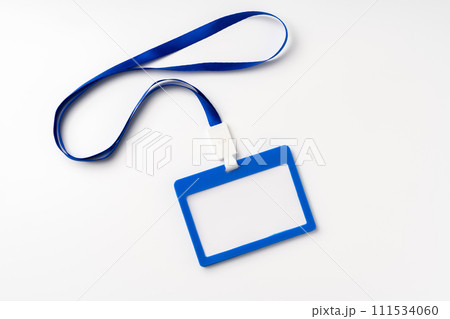 Blank bagde mockup isolated on white background 111534060