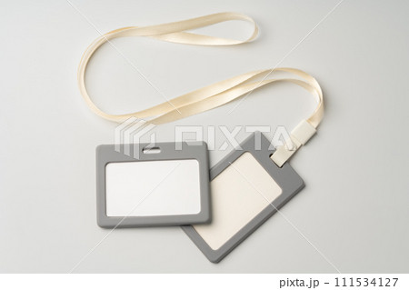 Blank bagde on white background copy space 111534127