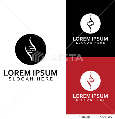 DNA vector logo. Modern medical logo, with vector illustration template design 111534185