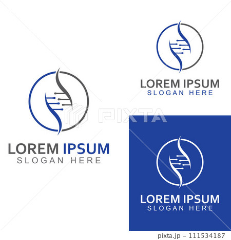 DNA vector logo. Modern medical logo, with vector illustration template design 111534187