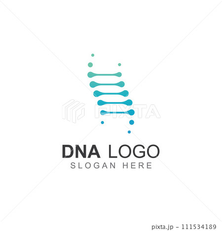 DNA vector logo. Modern medical logo, with vector illustration template design 111534189