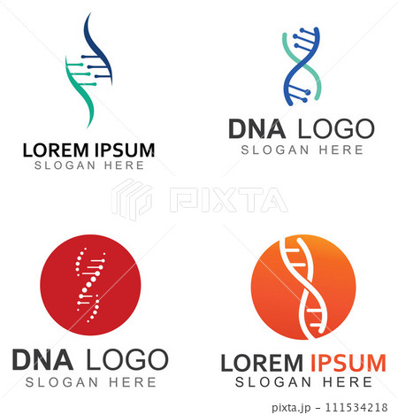 DNA vector logo. Modern medical logo, with vector illustration template design 111534218
