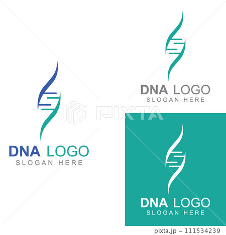 DNA vector logo. Modern medical logo, with vector illustration template design 111534239