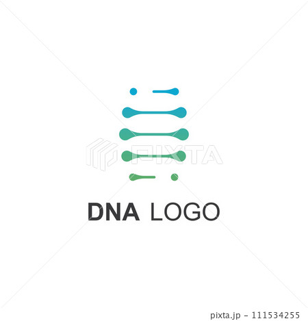 DNA vector logo. Modern medical logo, with vector illustration template design 111534255