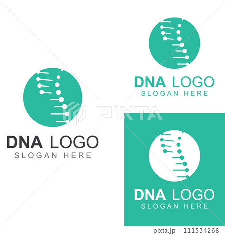 DNA vector logo. Modern medical logo, with vector illustration template design 111534268