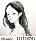 こちらを向く女性 111536761