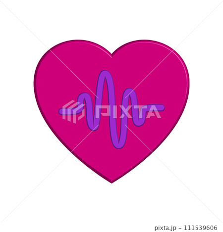 Illustration Vector graphic of heart pulse icon Illustration Vector graphic of heart pulse icon 111539606