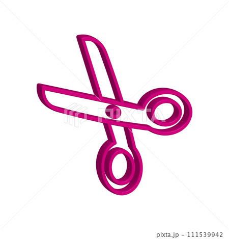 Illustration Vector graphic of scissor icon template Illustration Vector graphic of scissor icon template 111539942