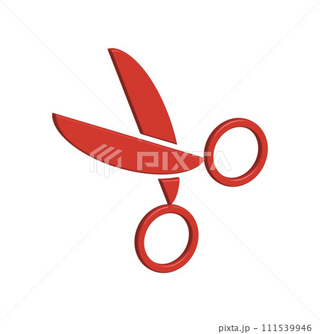 Illustration Vector graphic of scissor icon template 111539946