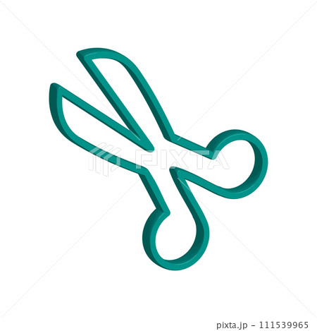 Illustration Vector graphic of scissor icon template 111539965