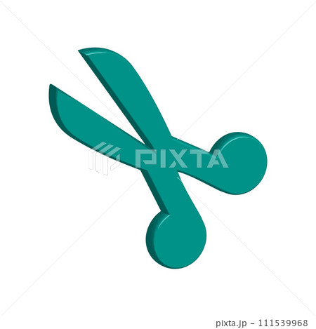 Illustration Vector graphic of scissor icon template 111539968