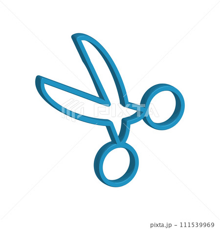 Illustration Vector graphic of scissor icon template 111539969