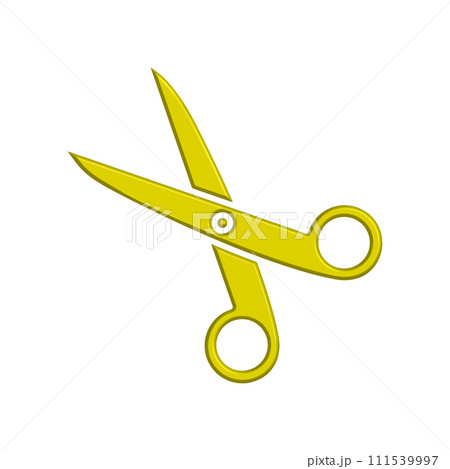 Illustration Vector graphic of scissor icon template 111539997