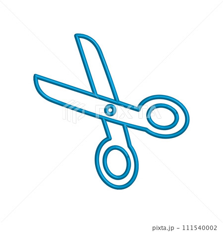 Illustration Vector graphic of scissor icon template 111540002