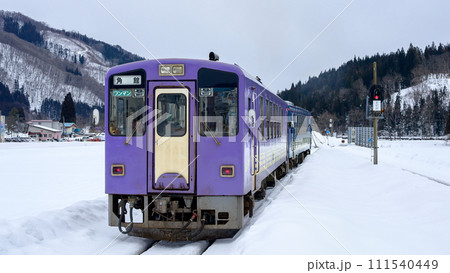上桧木内駅を出発した秋田内陸縦貫鉄道　秋田県 111540449