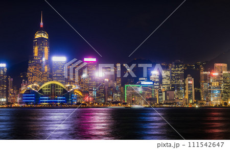 香港　100万ドルの夜景　ビクトリア・ハーバー 111542647