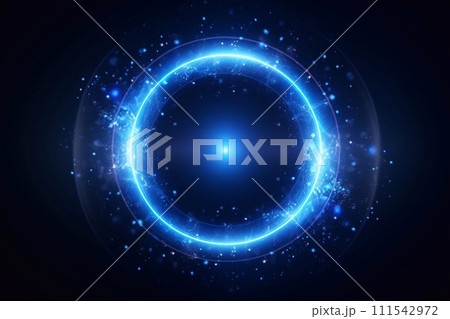 Abstract background. luminous swirling. Elegant glowing circle. Sparking particle. Space tunnel. Glossy jellyfish. Colorful ellipse. Glint sphere 111542972