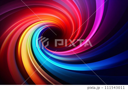 abstract colorful spiral on dark background. illustration for your design abstract colorful spiral on dark background. illustration for your design 111543011