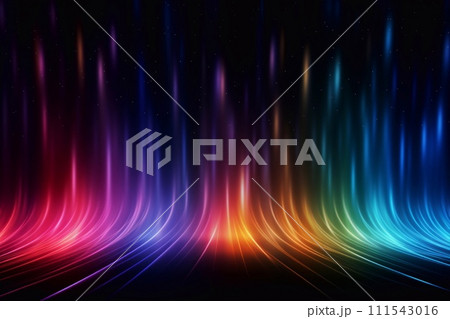 Abstract background with glowing lines and particles. Abstract background with glowing lines and particles. 111543016