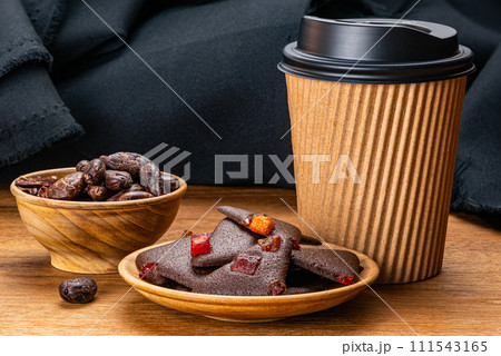 Delicious homemade crispy dry mixed fruit brownie crackers Delicious homemade crispy dry mixed fruit brownie crackers 111543165