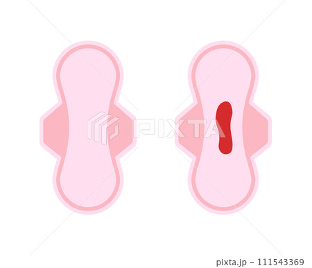 Vaginal bleeding menstruation postpartum pad lochia period. Woman pad menstrual icon. 111543369